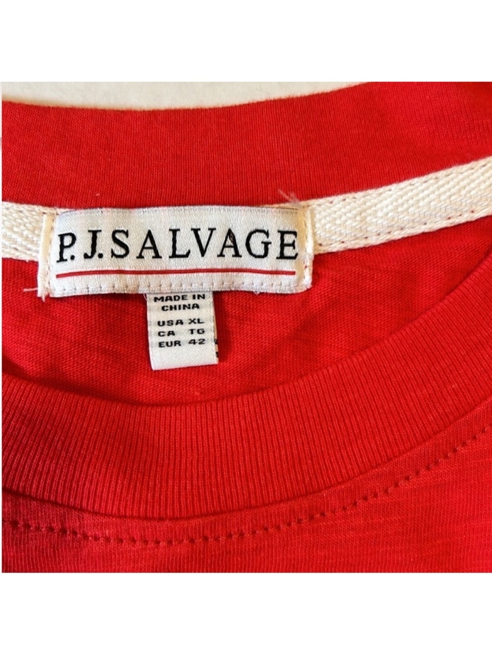 PJ Salvage XLarge Top Lovebug Red Cotton boxy short sleeve T-Shirt NWT - Picture 9 of 12